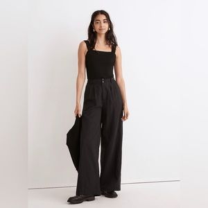 Madewell The Harlow Wide-Leg Pant 4P Black